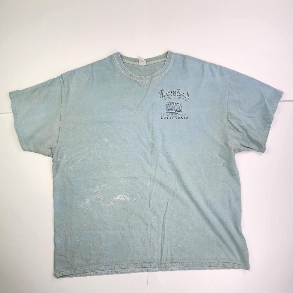 Volkswagen Men's Green and Blue T-shirt
